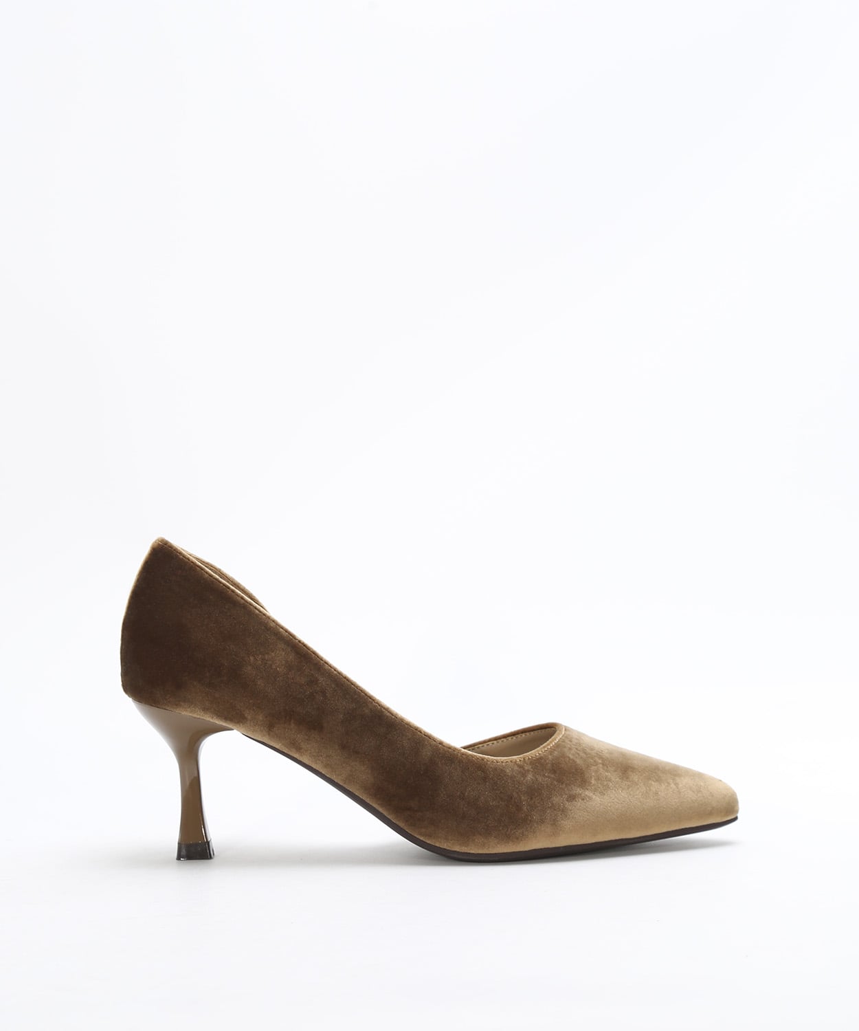 Zapato tac&oacute;n asim&eacute;trico terciopelo